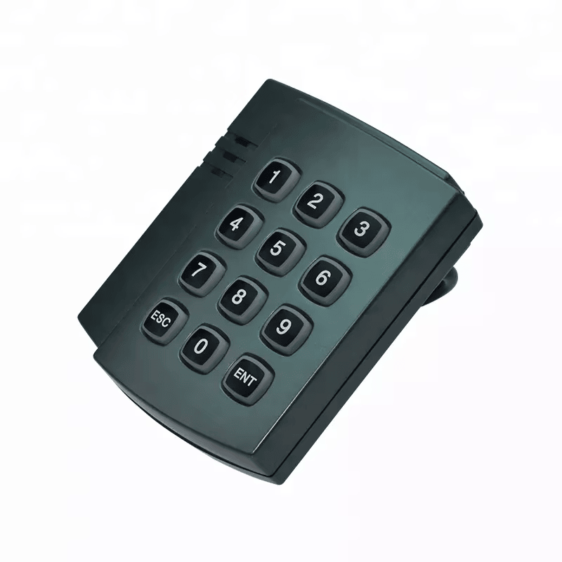 Detaljna šema povezivanja za 08F tastaturu čitača kontrole pristupa koja prikazuje korake povezivanja za standardne bezbednosne kontrolne panele.
