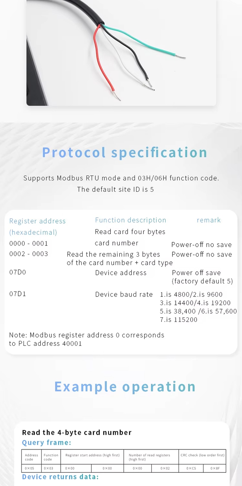 Spoljni RFID pristupni čitač sa IP68 kućištem, fotografija proizvoda koja prikazuje štampani logo u kategoriji RFID pristupnih čitača.