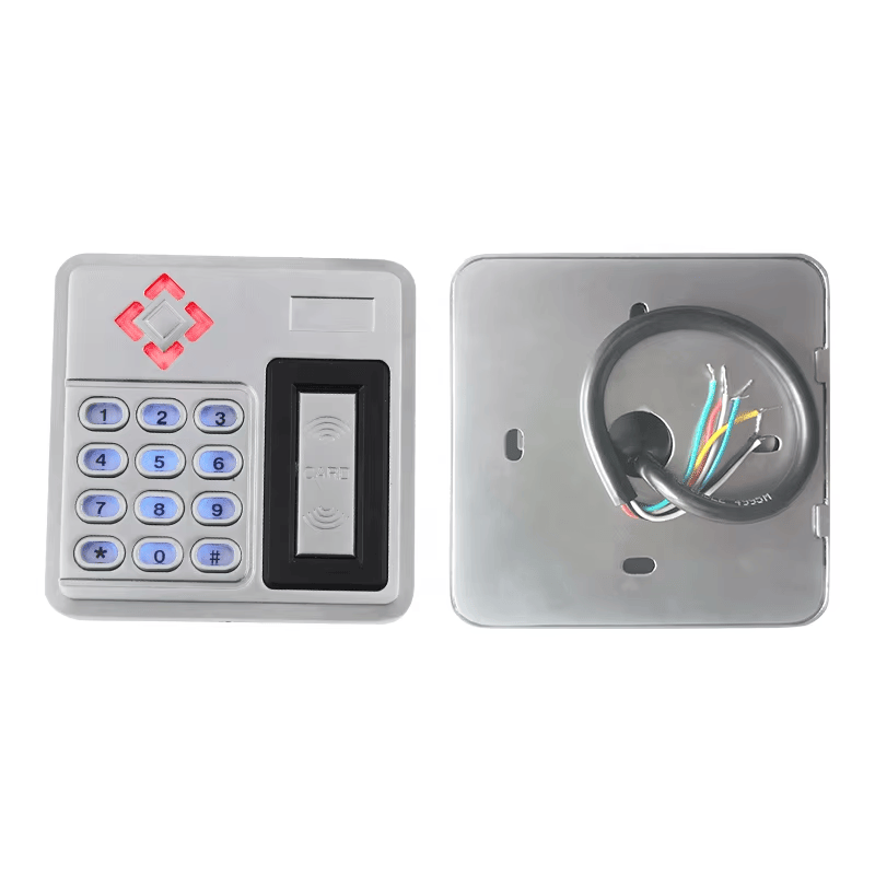 Prikaz RFID čitača kartica za pristup ZY-KR207 izbliza pokazuje podršku za EM kartice na 125kHz i siguran unos PIN koda za upravljanje industrijskim kapijama.