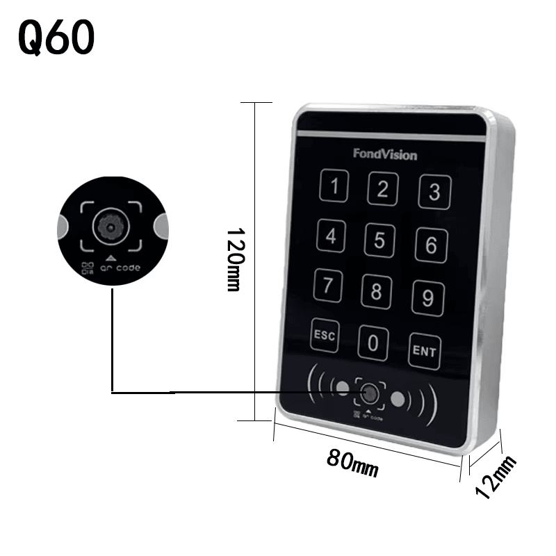LED indikator na skeneru QR kodova R60-MF daje jasnu vizuelnu povratnu informaciju tokom provere pristupa na ulazima u zgrade.