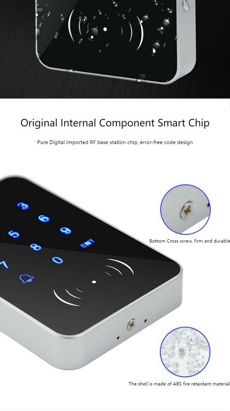 Tehnički crtež koji prikazuje tačne dimenzije proizvoda terminala sa tastaturom serije KA-1008W za precizno planiranje lokacije.